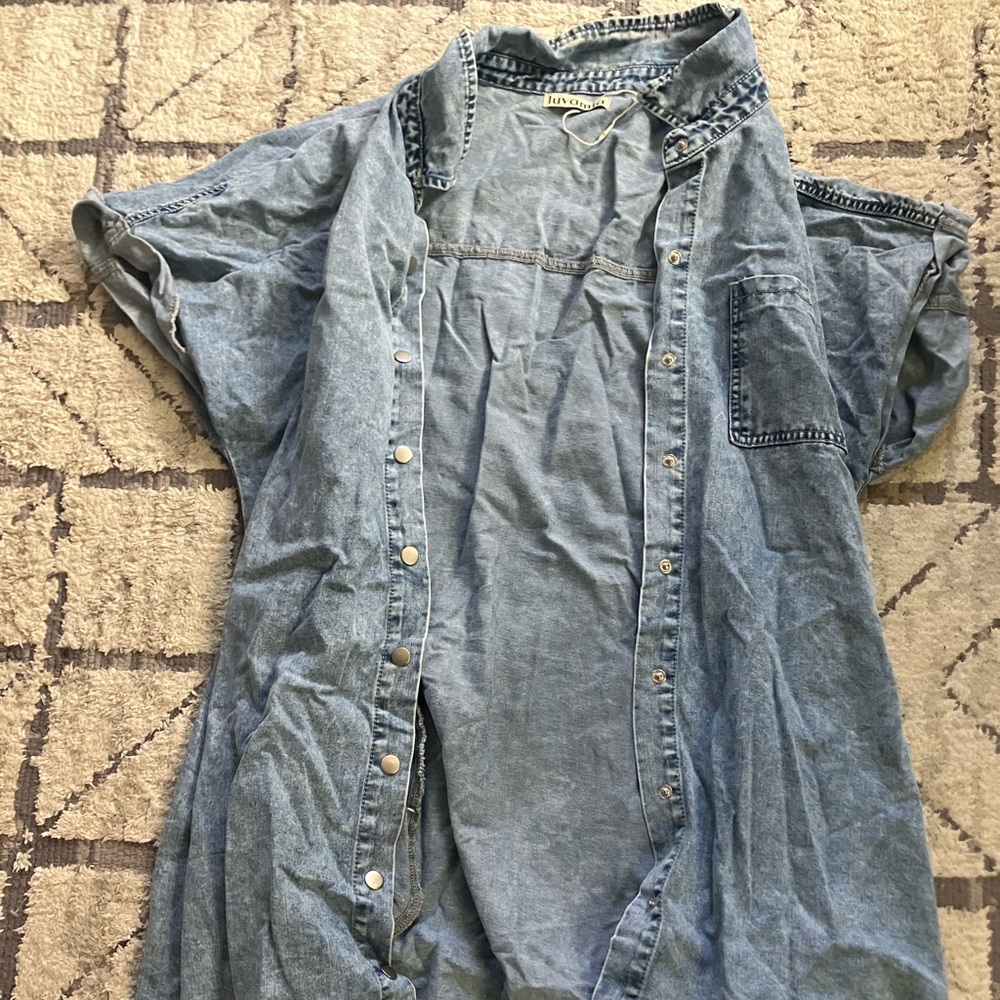 Casual Blue Denim Vest for Women